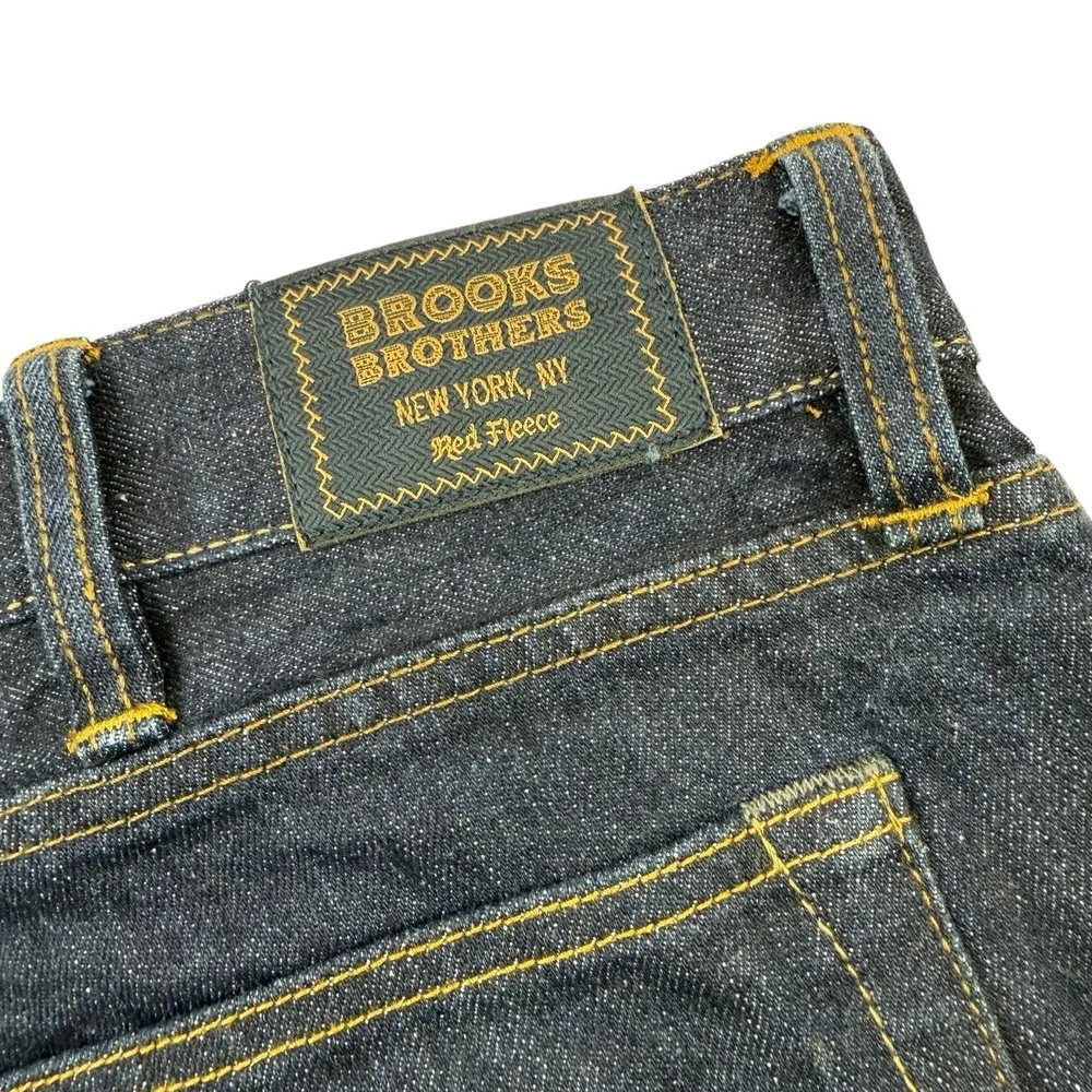 Brooks Brothers Red Fleece 40x32 Blue Slim‎ Fit Cotton Spandex 5 Pocket Jeans - Picture 4 of 7